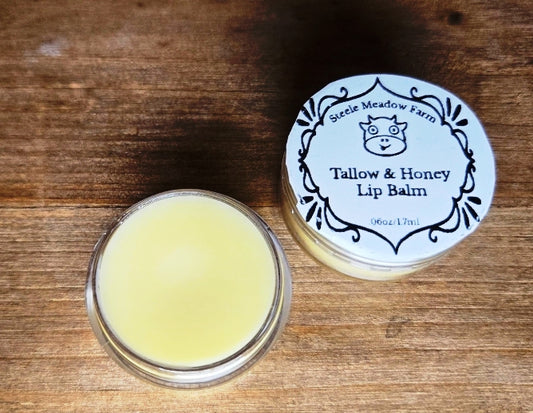 Tallow and honey lip balm