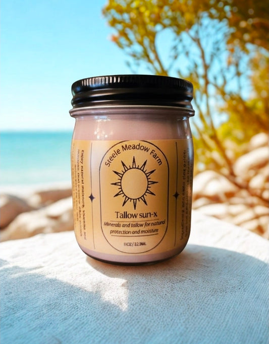 Tallow sunscreen with non nano zinc oxide