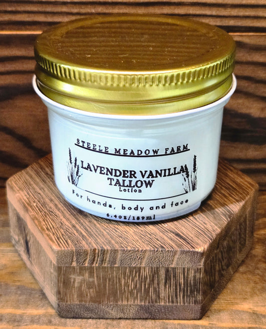 Lavender vanilla whipped tallow lotion